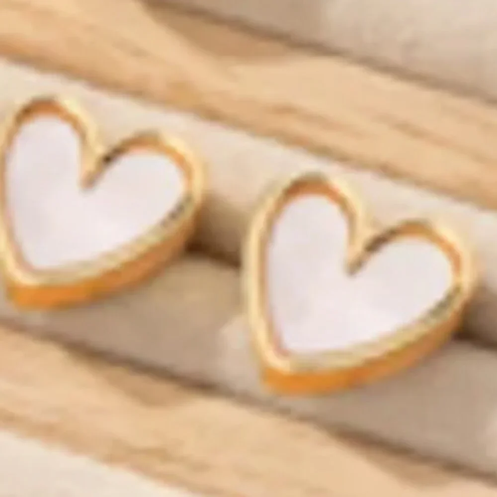 Heart-Shaped Red Earrings - Picture 4 of 5